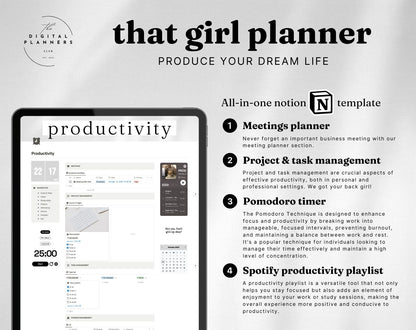 That Girl Planner | Notion Dashboard