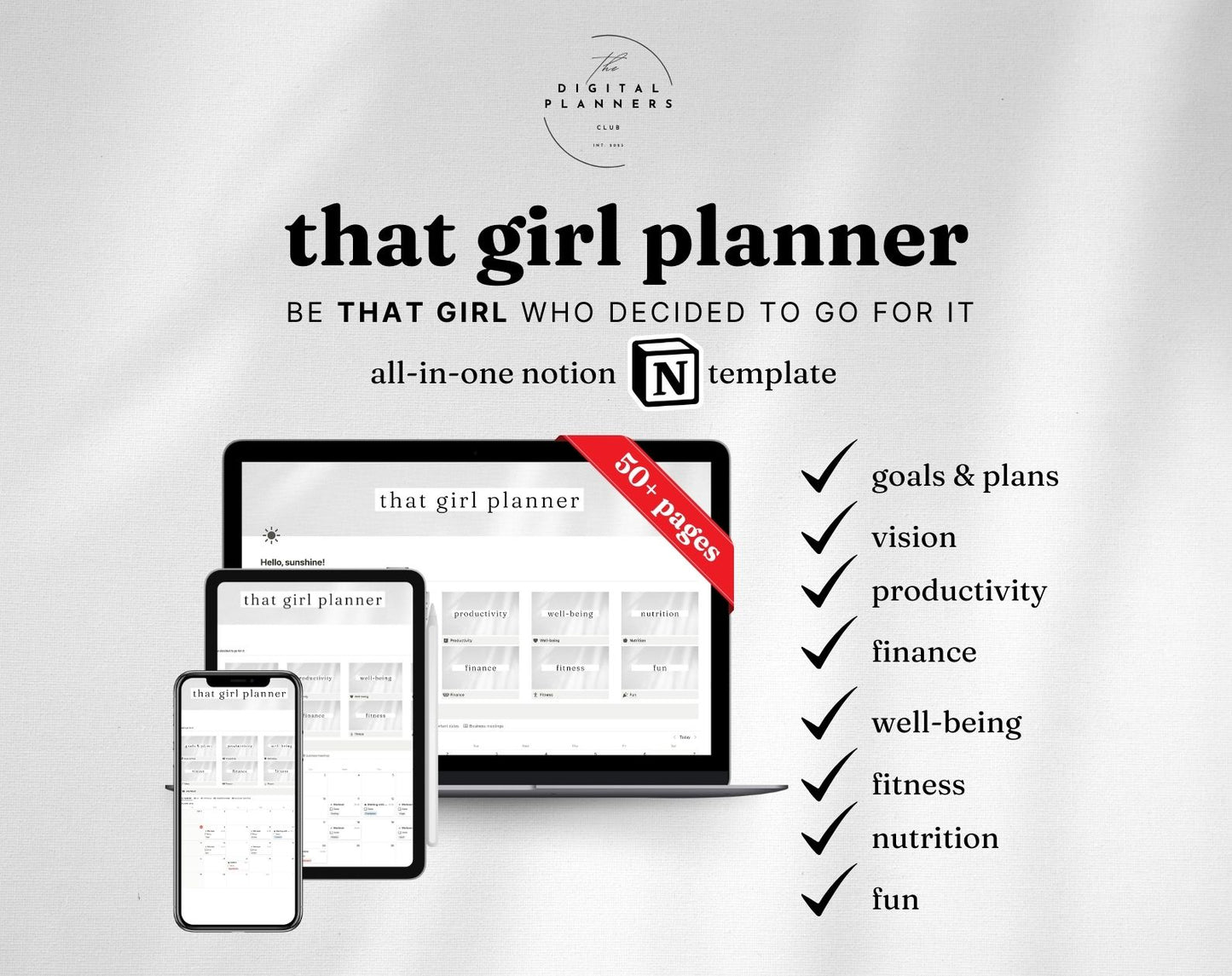 That Girl Planner | Notion Dashboard