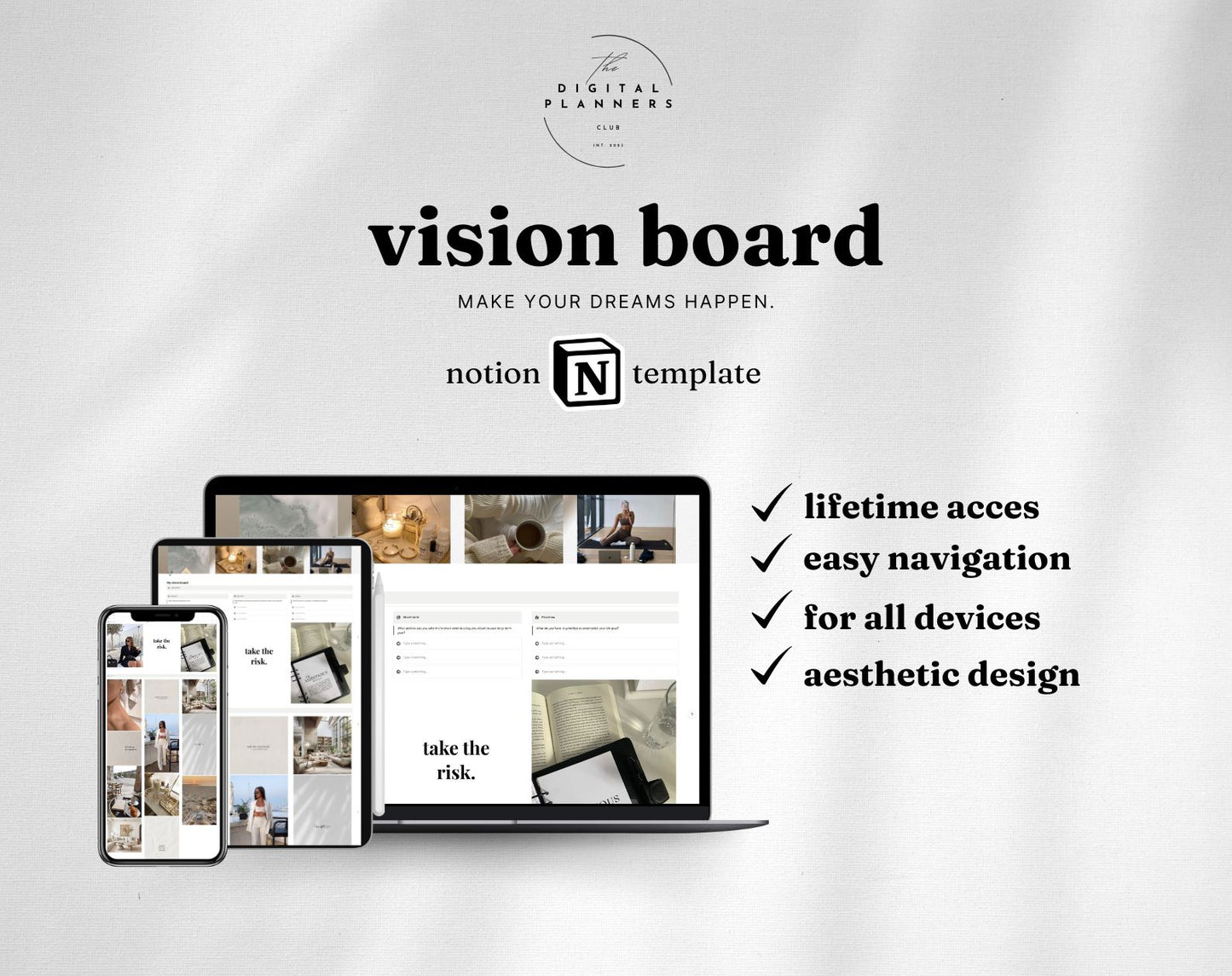 Digital Vision board | Notion Template