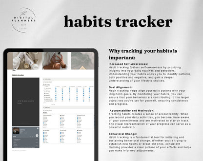 Digital habit tracker | Notion template | Notion planner | Habit Tracker Notion