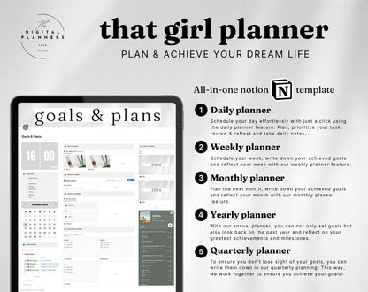 That Girl Planner | Notion Dashboard