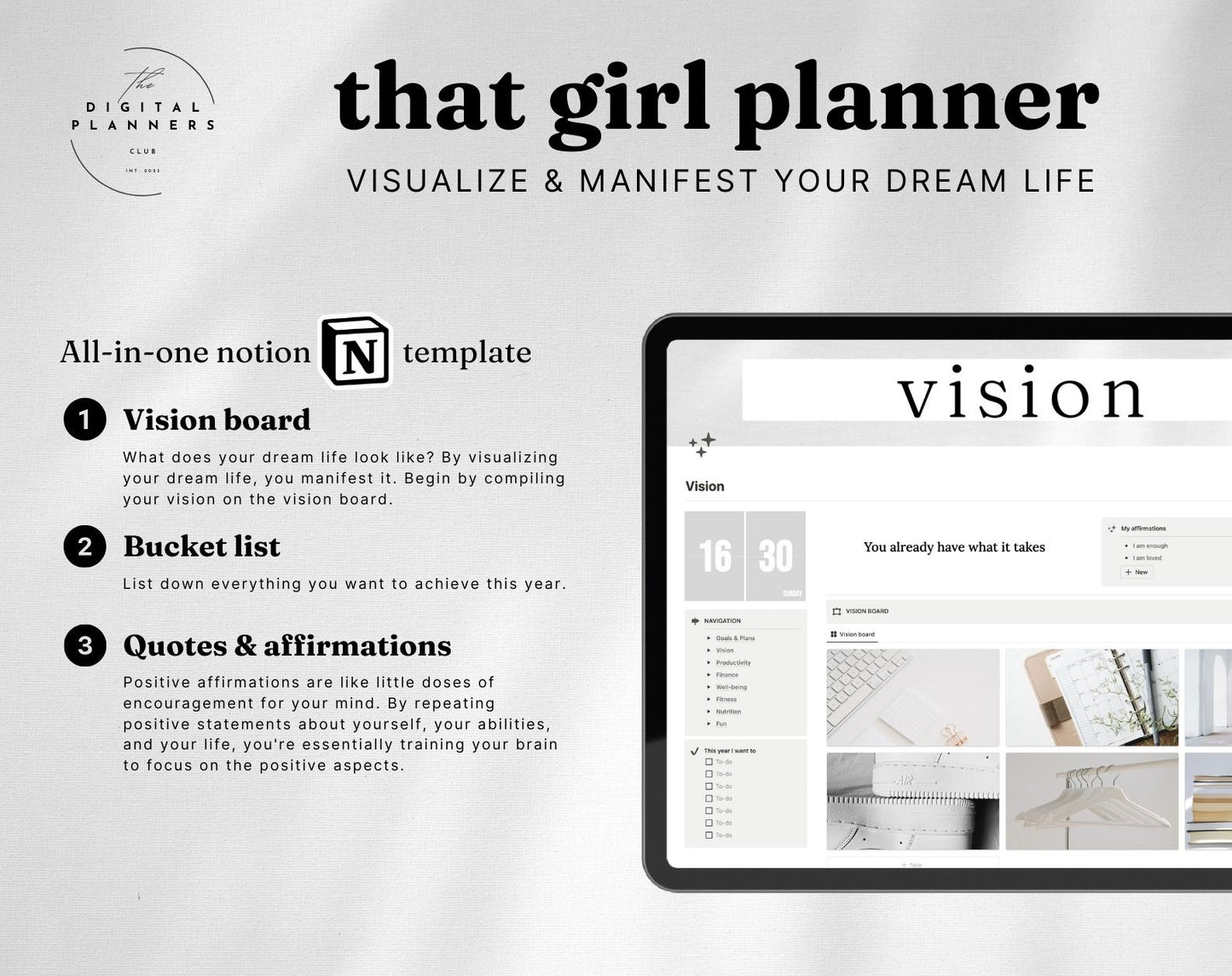 That Girl Planner | Notion Dashboard