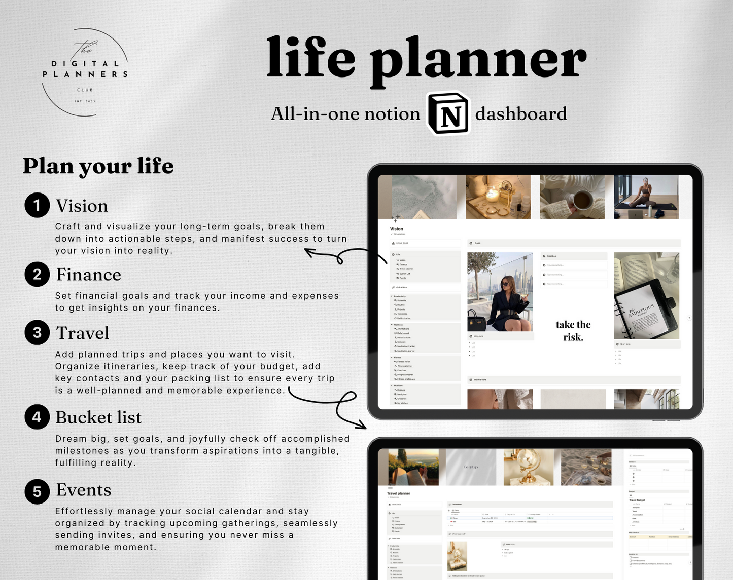 All-in-one Planner | Notion Dashboard