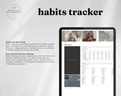 Digital habit tracker | Notion template | Notion planner | Habit Tracker Notion