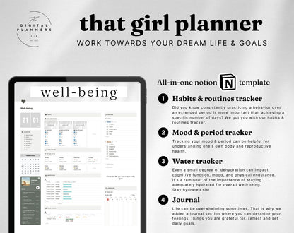 That Girl Planner | Notion Dashboard