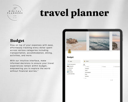 Travel planner Notion Template